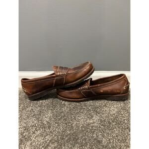 Sebago Mens Classic Slip On Dress Shoes Brown Size 10 E‎